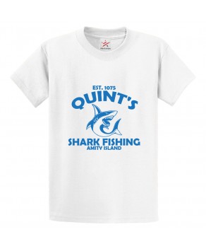 Quint's Shark Fishing Amity Island Jaws Classic Unisex Kids and Adults T-Shirt